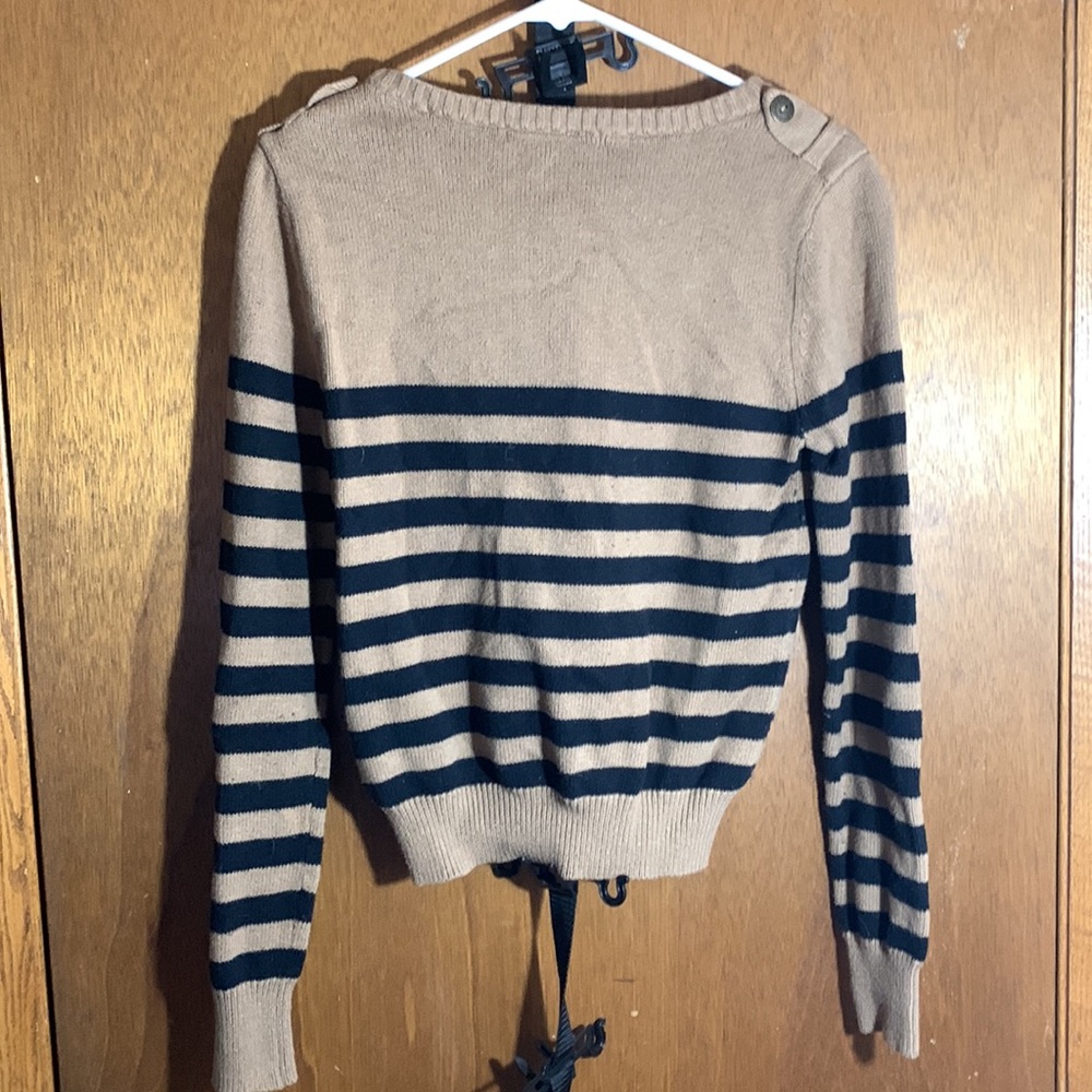 Black and brown stripped forever 21 sweater size L - Picture 3 of 3